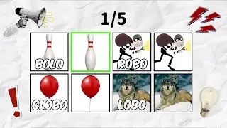Say The Word On Beat Challenge EN ESPA&Ntilde;OL (Di la Palabra al Ritmo 4) Nivel 1-3 Facil Medio y Dificil