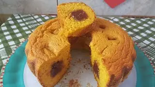 Bolo de cenoura com fubá e goiabada (sem glúten e sem leite) #celiacos #APLV