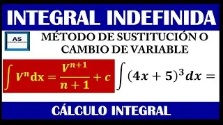 INTEGRAL INDEFINIDA - MÉTODO DE SUSTITUCIÓN O CAMBIO DE VARIABLE Ejemplo 1