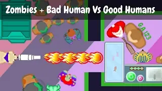 Braains.io - Zombies + Bad Human vs Good Humans (Epic Two House) - braains.io gameplay