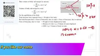 Fluid Mechanics Chapter 4 | Example 4.5 Solution | Buoyancy and Flotation Explained Step-by-Step