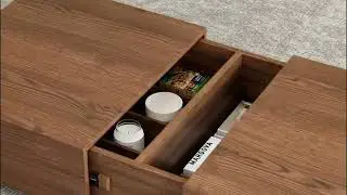 Modern Mid-Century Coffee Table | Hidden Storage & Solid Wood Drawers #ricll #ricllreview