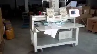 Dahao computer double head 9 needles embroidery machine 2 head cap embroidery machine