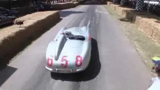 Sir Stirling Moss back in legendary 300 SLR at Goodwood | Festival of Speed 2013