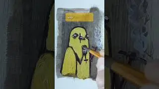 рисую стикеры для личного стикерпака | первый персонаж #oilpainting #illustration #stickers