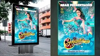 CREAR FLYER para ARTISTAS FOLCLORICOS en Photoshop ✅Tutorial facil