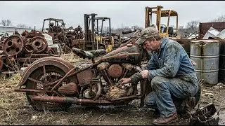 ASMR Bike Restoration Full Rebuild of Harley-Davidson Knucklehead 1947 | Junkyard to Factory New