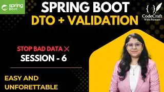 What is DTO in Spring Boot? + Validation Explained (Beginner Friendly) | CodeCraft with Poonam