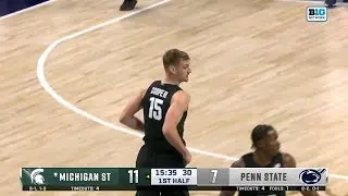 Carson Cooper Rocks the Rim vs. Penn State | Michigan State Men's Basketball