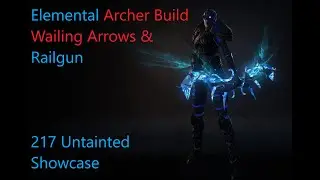Wolcen Bloodtrail 1.1.4.2 Elemental Archer Build. Wailing Arrows & Railgun. 217 Untainted Showcase.