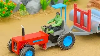 DIY mini over bridge building use mini tractor amazing equipment use #highlights #foryourpage  
