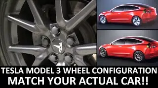 Tesla Model 3 Wheel Configuration Aero Cap Kit Custom Wheels App Display