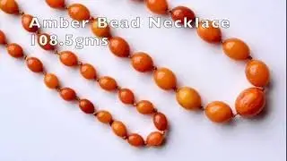 Natural Amber Bead Necklace 108.5gms at Jethro Marles