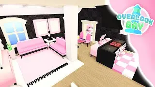 BLACK PINK Tiny House 💗 | Roblox Overlook Bay House Speed Build
