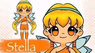 How to Draw Stella from Winx Club &ndash; Step by Step Drawing Tutorial