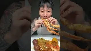 Viral imitation crab!! #crab #mukbang
