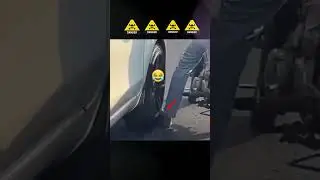 his leg was hit by a car