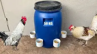 Süper Fikir | Pvc Boru ve Bidondan Tavuk Yemlik Yapımı