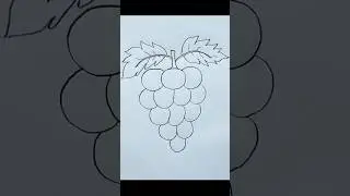 Grapes Drawing for Kids 🍇 | How to Draw Grapes Step by Step | #shorts #drawing #art