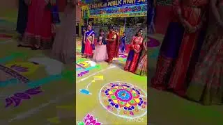#sankrantimuggulu Ambranni thakina #sankranti sambaralu @NalandaPublicHighSchool #chilkanagar 🌾🔥🪁🪁🪁