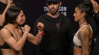 Yazmin Jauregui vs. Istela Nunes - Weigh-in Face-Off - (UFC Fight Night: Thompson vs. Holland)