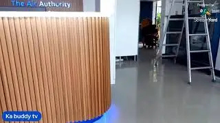 Carpntry finishing our carrier air-conditioning show room