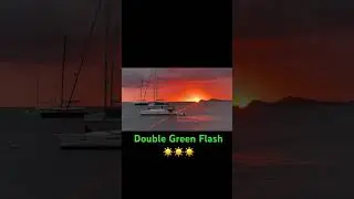 Double Green Flash#greenflash #sunset #greenflashmyth