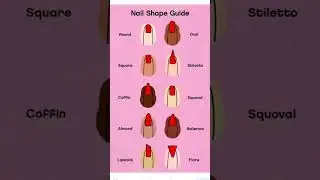 Nail Shape types | Nail shape guide #nails #nail #nailshape #nailpolish #shorts #viralshorts
