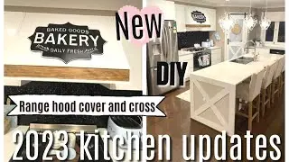 KITCHEN MAKEOVER 2023 DIY RANGE HOOD COVER AND CROSS ON ISLAND