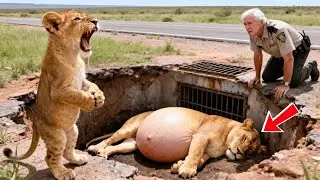 Lion Cub Cries for Hours Begging for Help &mdash; Police Rescue His Pregnant Mother