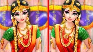 South Indian Bride Wedding Salon-Dress Up & Makeup||Wedding Game|Humaiza gaming
