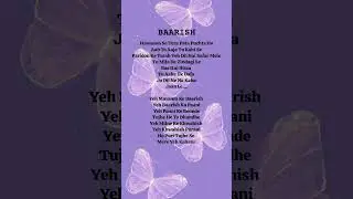 BAARISH - Ash King & Shashaa Tirupati ( lyrics)  #song #tranding #viral #lyrics