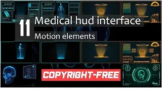 Medical animation after effects | Medical hud animation | Motion graphics HUD pack ,no copyright