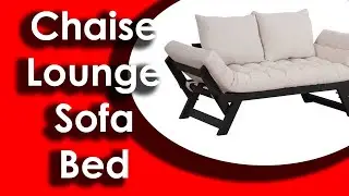 HOMCOM 3 Position Convertible Chaise Lounge Sofa Bed