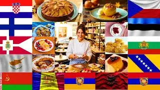 Typical desserts of Eastern European countries.