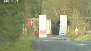 IRA ambush a British army checkpoint killing two soldiers, Derryard, Rosslea, County Fermanagh, 1989