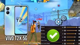 Vivo T2x 5G free fire sensitivity setting ⚙️ | Vivo T2x 5G free fire headshot setting ⚙️