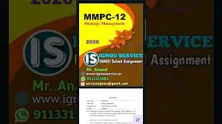 MMPC-12 Solved Assignment 2026 for January 2026 and July 2026 sessions #ignou #ignouassignment