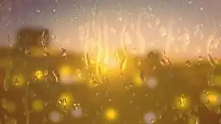 Water Droplets On Glass Window Stock Footage | Rain Drops On Windows Effect | No Copyright
