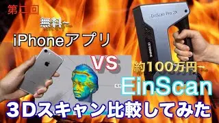 約100万円の業務用ハンディ3DスキャナーとiPhoneアプリで3Dデータ比較してみた。