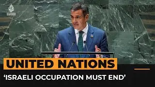 Two-state solution the &lsquo;only solution&rsquo;, Spanish PM tells UNGA | AJ #Shorts