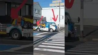 Towing breakdown vehicle in Japan#shorts