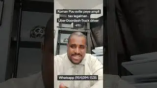 Koman Pou evite peye ampil tax legalman-UBer, Doordash, Truckdrivers...