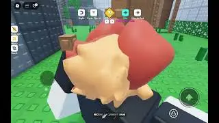 White puppy playing spiral obby with small red teddy and branchiosaurus 