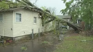 Tree splits through four rooms of Macon home after storm