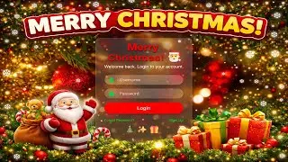 Create Christmas Login Page🎄Using HTML CSS |Glassmorphism |#coding #christmas #webdesign #loginform