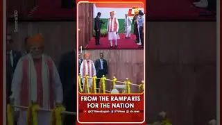 PM Modi Arrives At Red Fort To Lead Independence Day Celebrations