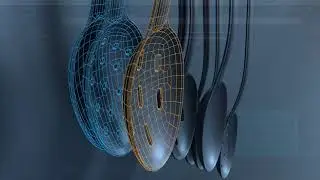 Commercial Cooking Spoons (hanging) 3D models