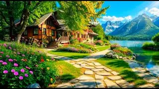 4K Ultra HD Relaxing Lake House   Peaceful Escape to Paradise