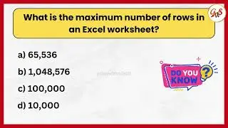 MS Excel Quiz | Microsoft Excel MCQ | Excel Quiz with Answers